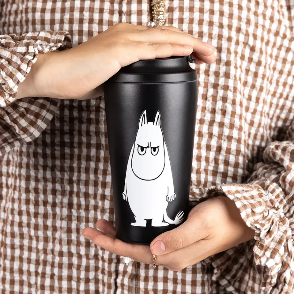 Moomintroll Angry mug isotherme noir 550 ml inox