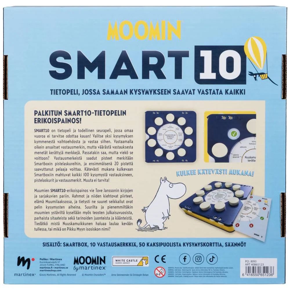 Moomintroll Smart10 jeu de quiz 100 questions 2-8 joueurs
