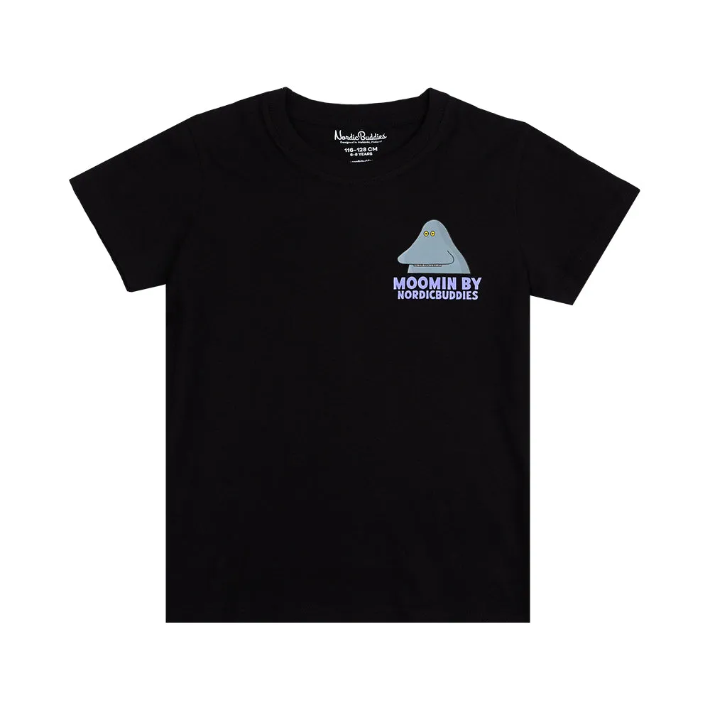 Moomintroll La Groke t-shirt enfant noir coton