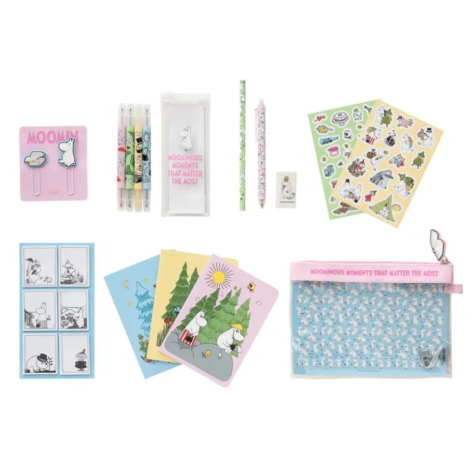 Moomintroll set papeterie 13 pièces trousse PVC