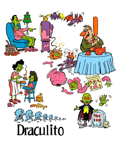 Pixgoodies Draculito Little Drac et sa famille mug céramique