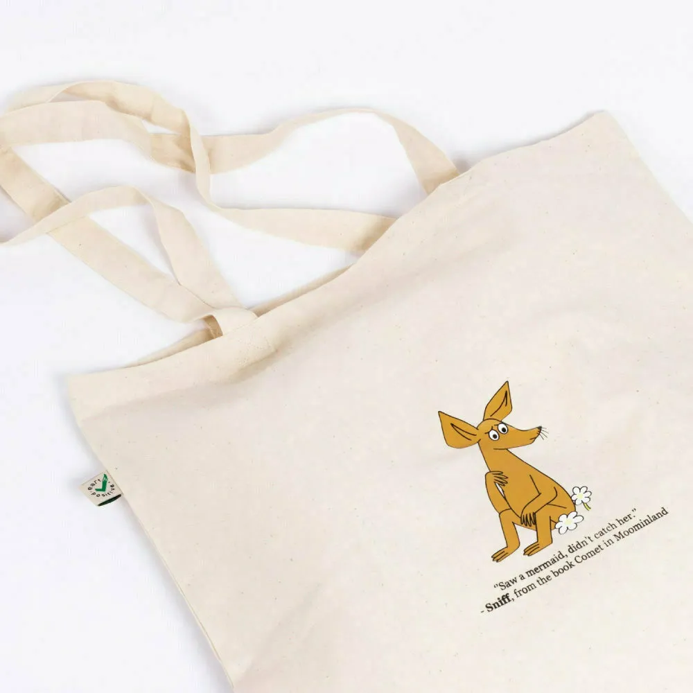 Moomintroll Sniff tote bag beige coton bio