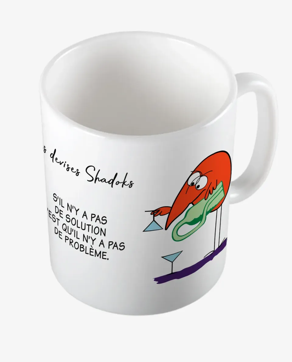 Pixgoodies Les Shadoks art de résoudre les problèmes mug céramique