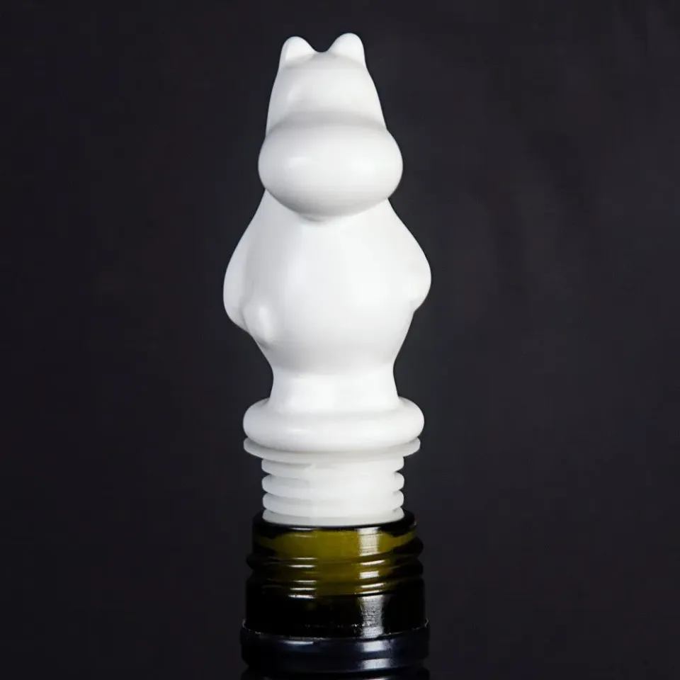 Moomintroll Bouchon Bouteille Céramique Blanc 3x9 cm