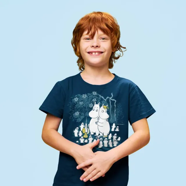 Moomintroll Moomins Hattifatteners T-shirt Enfant Bleu Coton