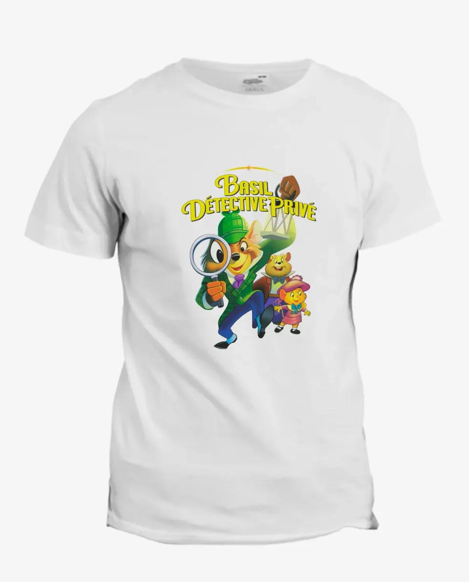 Pixgoodies Basil détective privé t-shirt coton Disney
