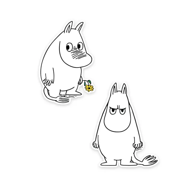 Moomintroll Angry stickers XL lot de 2 papier 14-16 cm