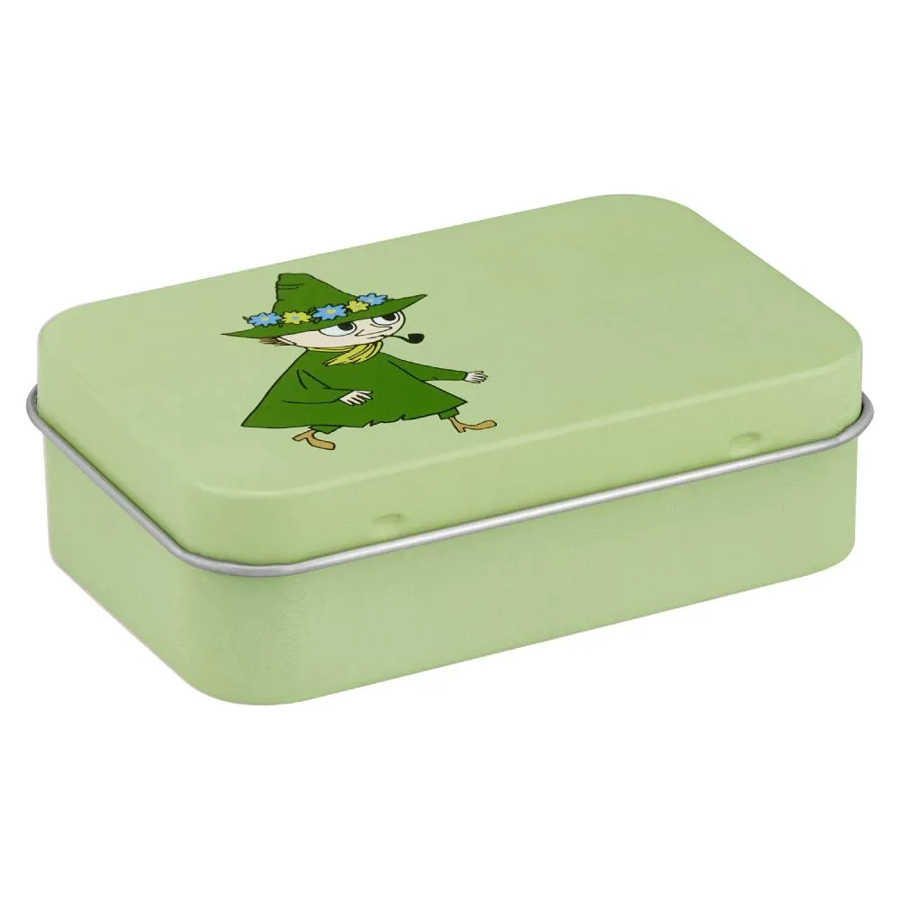 Moomintroll Snufkin Retro boîte métal verte 10 cm