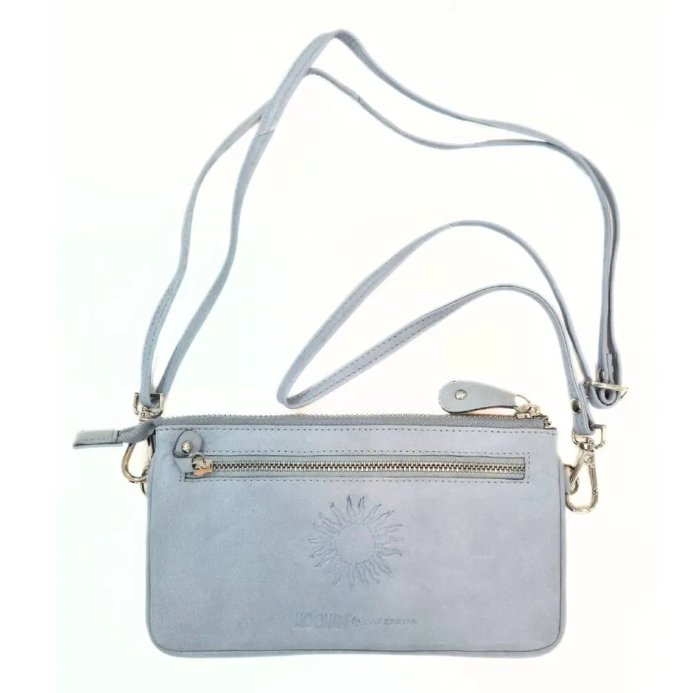 Moomintroll sac cuir bleu 19x10 cm bandoulière