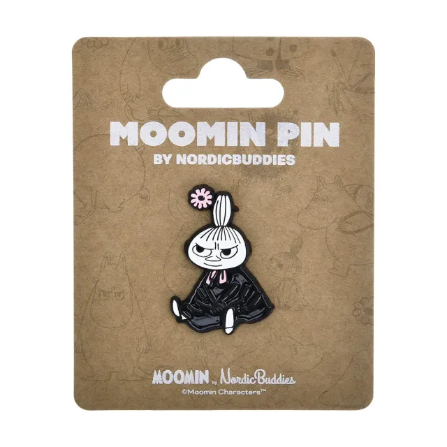 Moomintroll Little My Flower pin's noir 4x3 cm métal