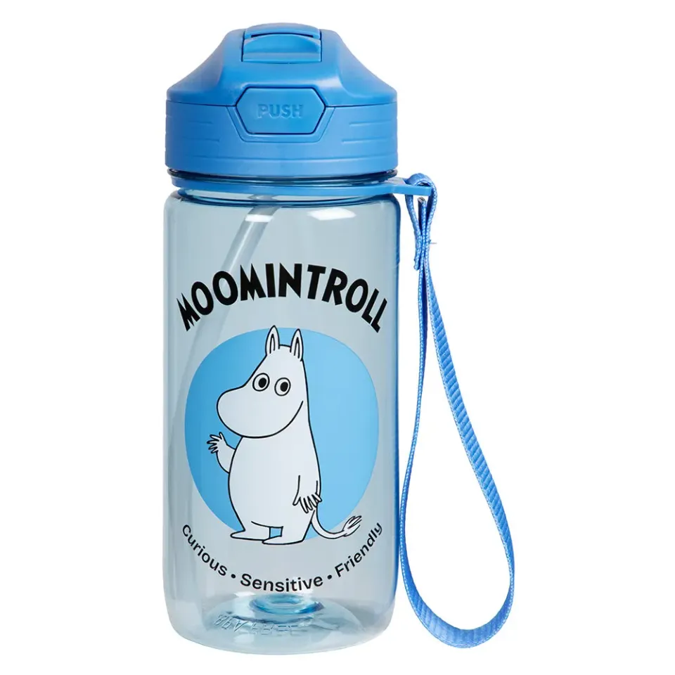 Moomintroll gourde Tritan bleue 550 ml paille