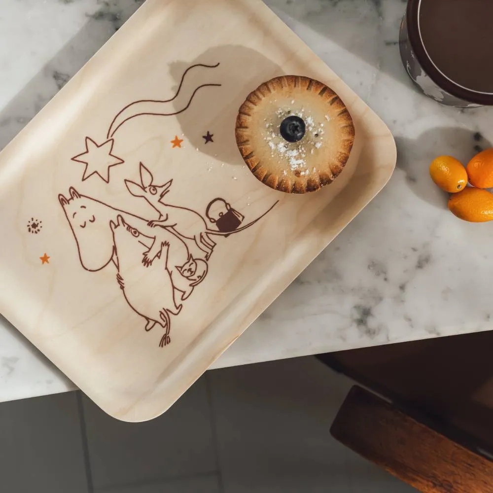 Moomintroll Comet plateau 27x20 cm bouleau