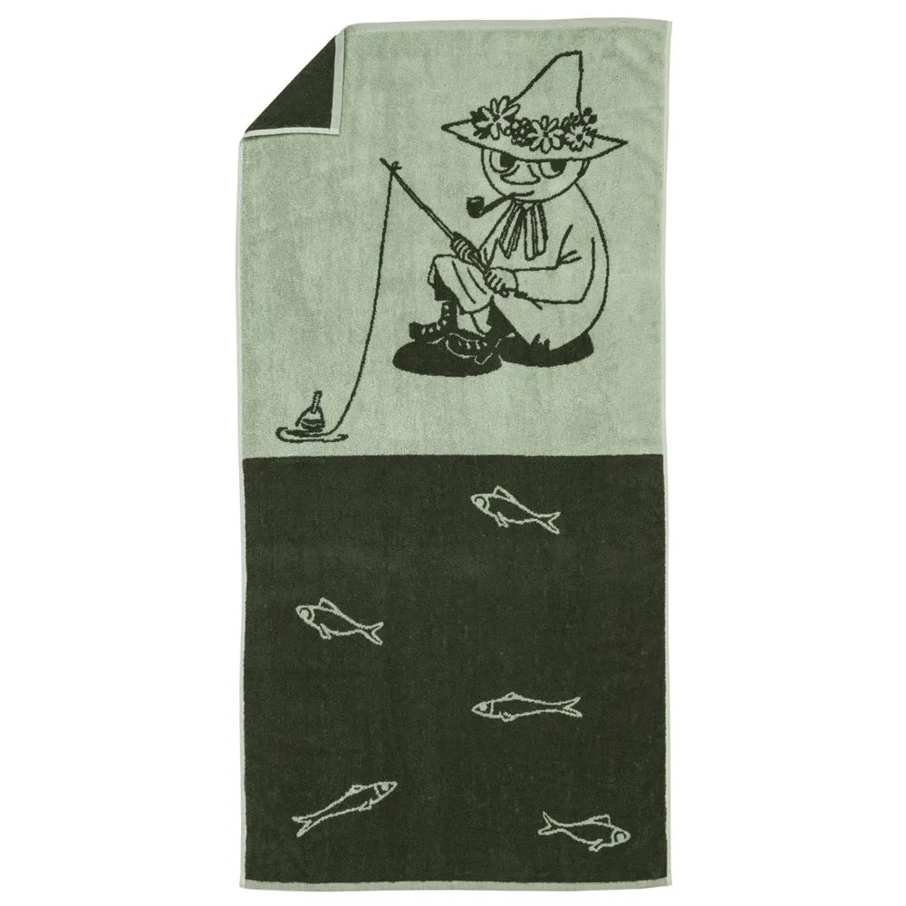 Moomintroll serviette de bain jacquard coton bio 70x140