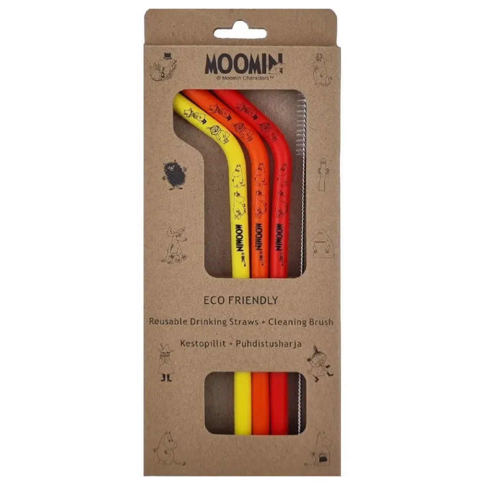 Moomintroll pailles silicone réutilisables