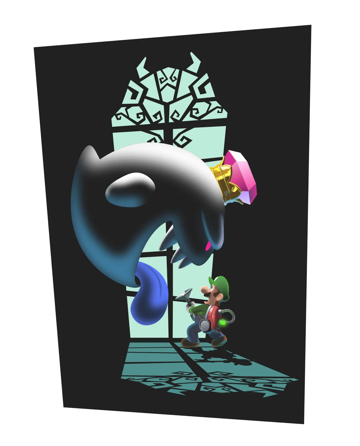 Pixgoodies Mario Luigi's Mansion t-shirt coton Luigi