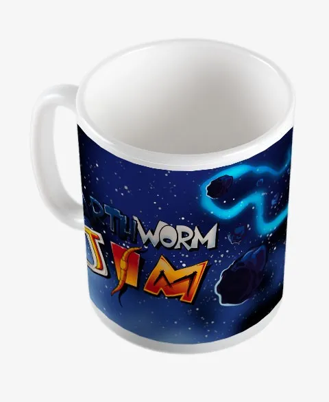 Pixgoodies Earthworm Jim Jim, le lombric intelligent mug céramique