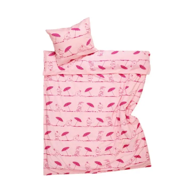 Moomintroll Gorgeous parure de lit 150x210 rose coton bio