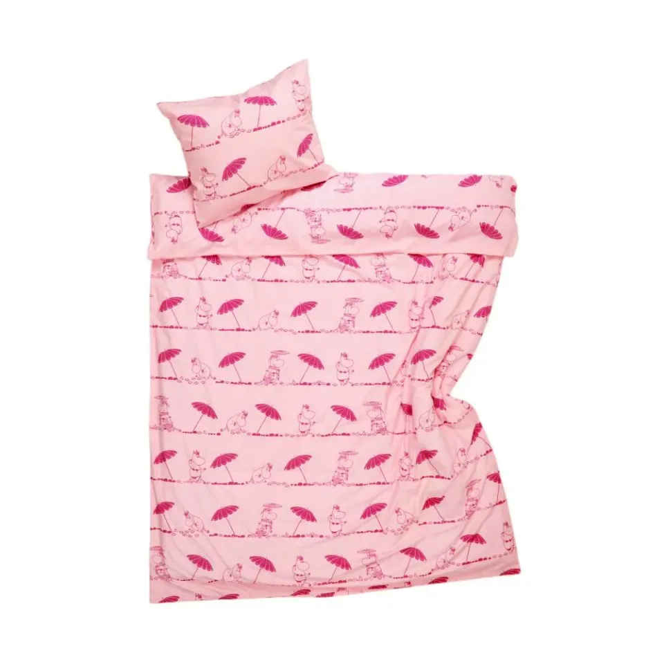 Moomintroll Gorgeous parure de lit 150x210 rose coton bio