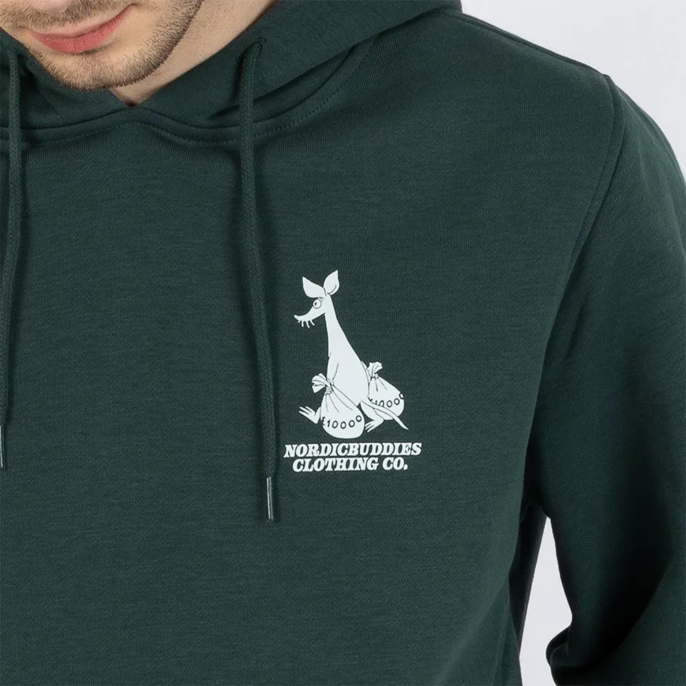 Moomintroll Sniff's Business hoodie vert foncé coton