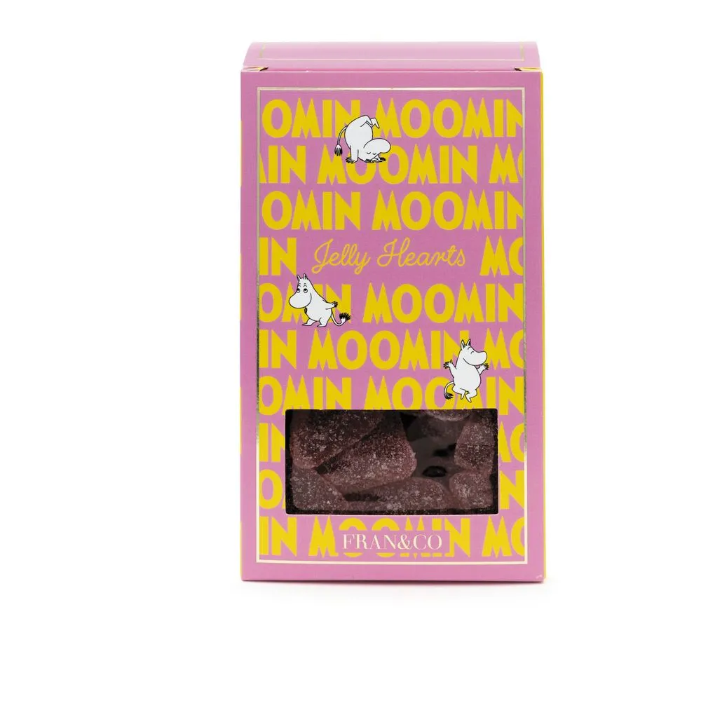 Moomintroll bonbons gelées framboise coeurs 180g