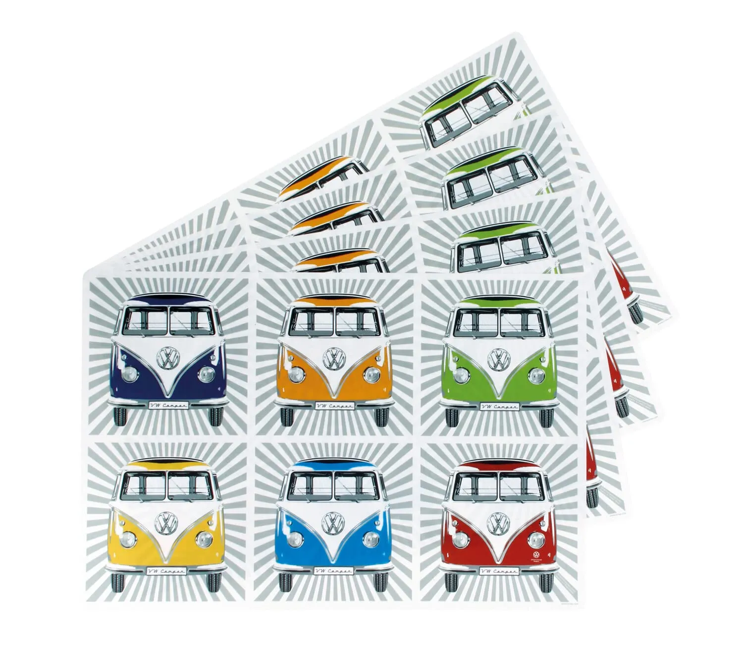 Brisa VW Collection T1 set de table lot 4 Samba Stripes
