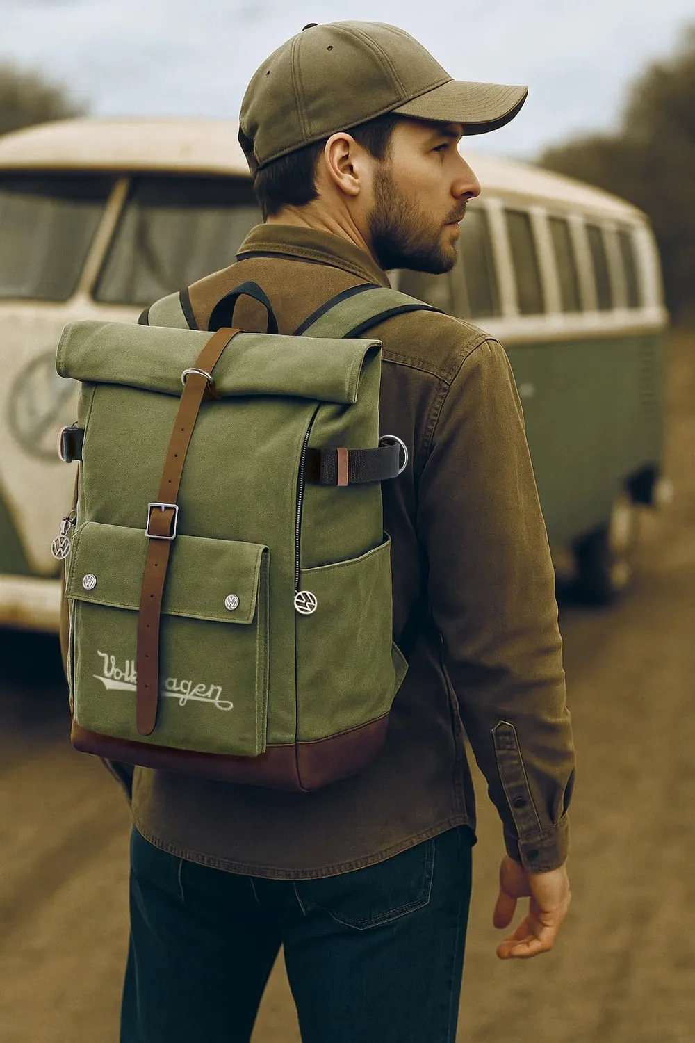 Brisa VW Collection sac à dos roll-top toile cirée 25-30L