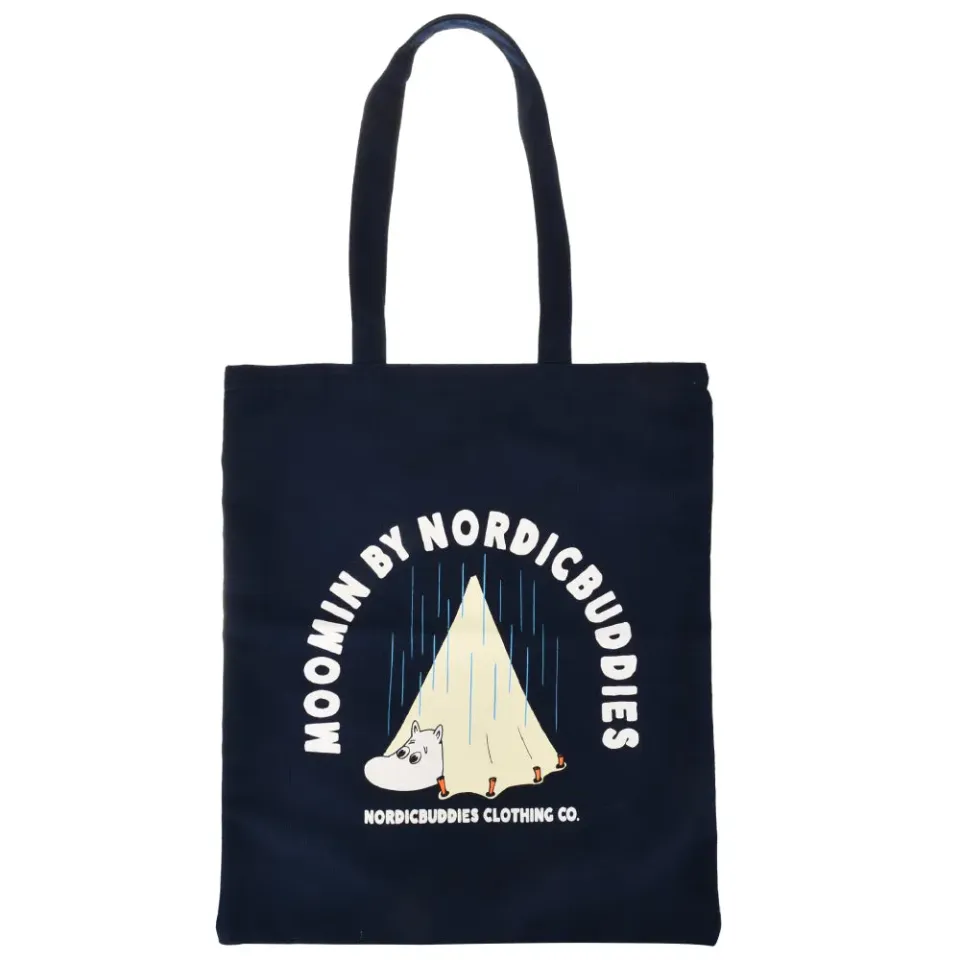 Moomintroll Camping Tote Bag sac cabas noir 38 x 42 cm coton