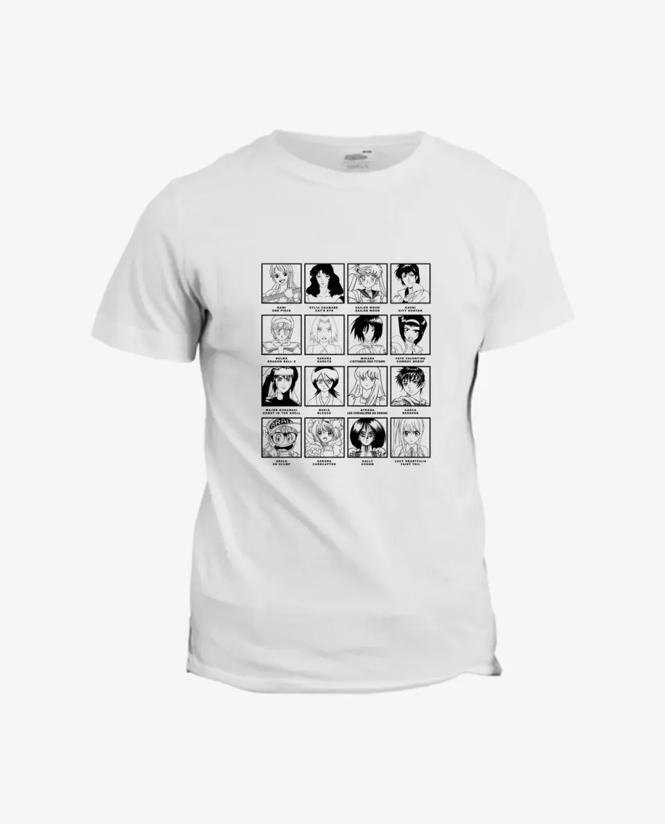 Pixgoodies Manga les héroïnes t-shirt coton