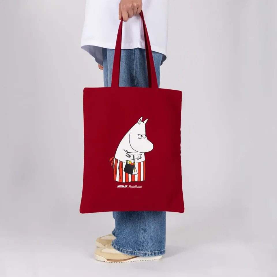 Moomintroll Moominmamma tote bag rouge 38x42 cm coton