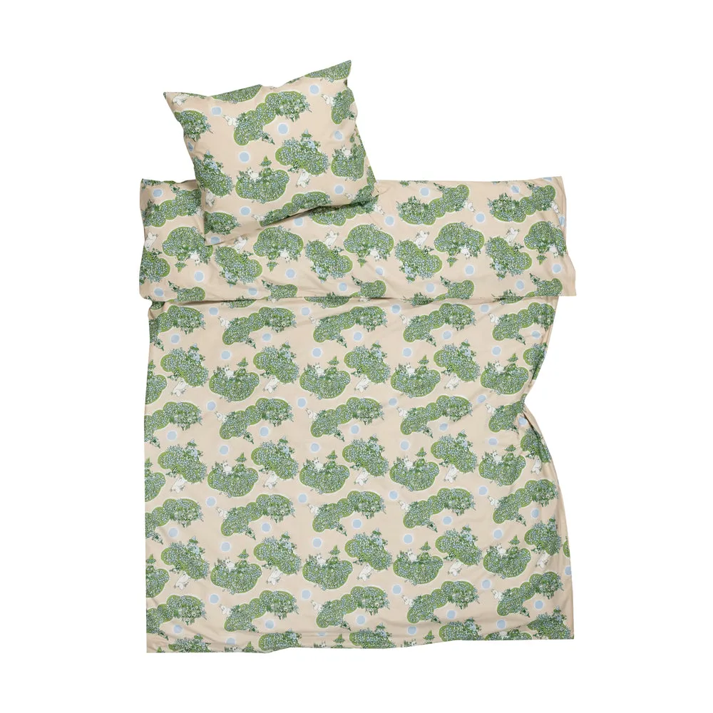 Moomintroll Always Together parure de lit 150x210 cm verte