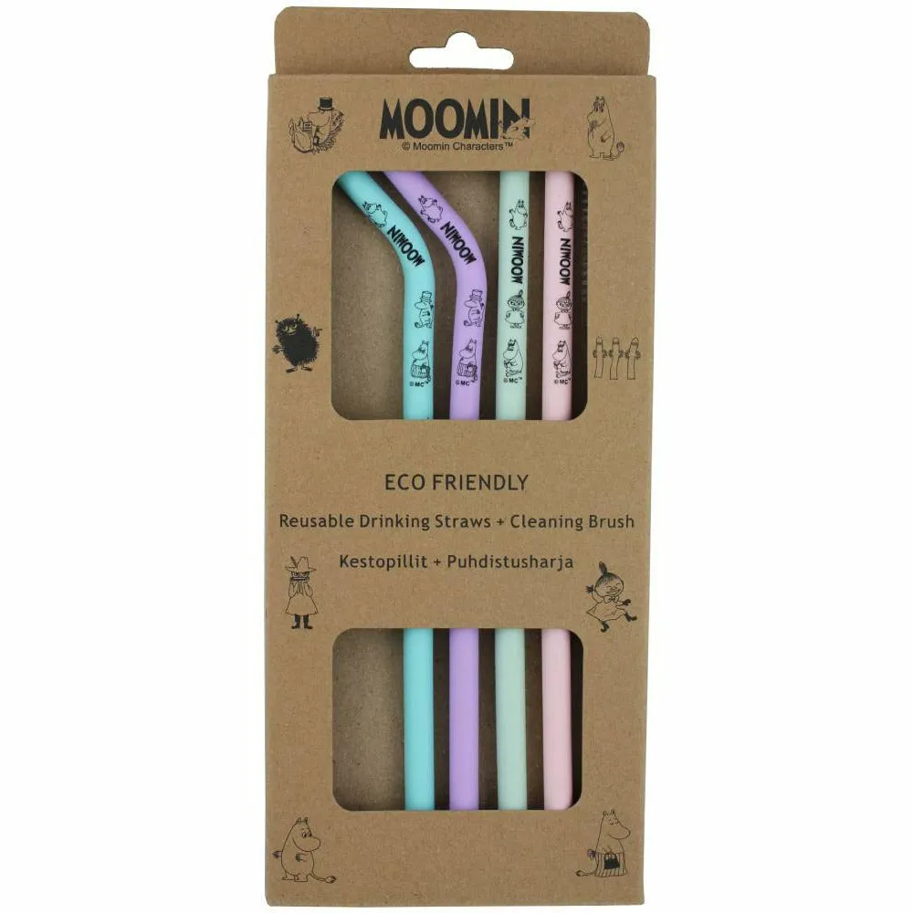 Moomintroll pailles silicone réutilisables