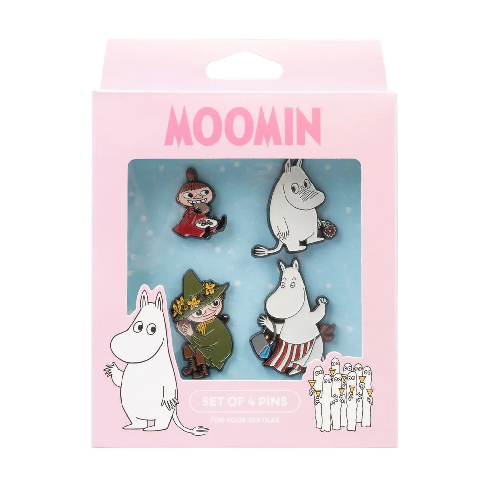 Moomintroll Pin's badge émail lot de 4 boîte