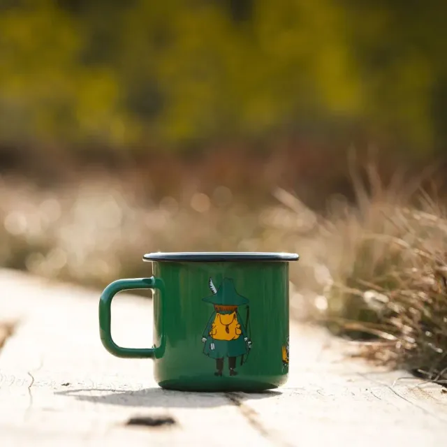 Moomintroll Retro Snufkin mug émaillé vert 37 cl