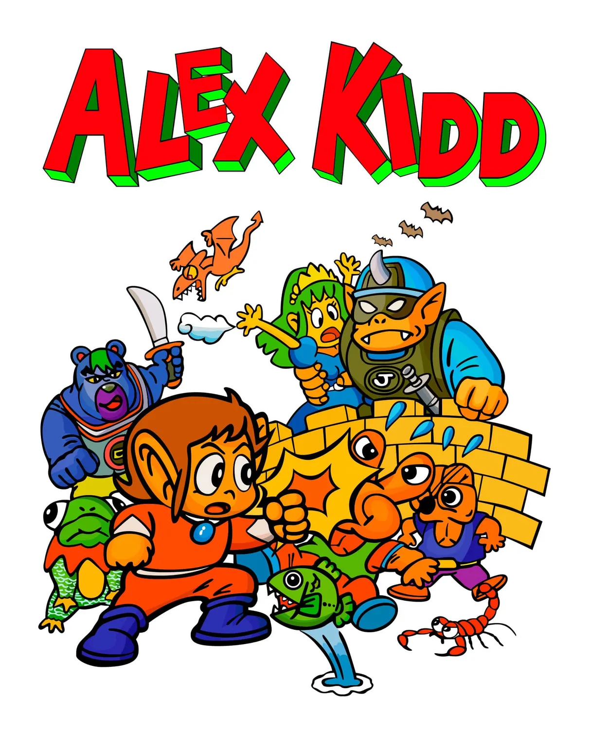 Pixgoodies Alex Kidd Rétro mug céramique