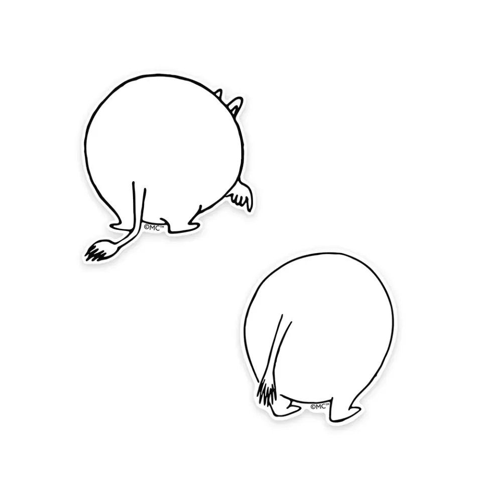 Moomintroll Butt stickers XL 2 pièces en papier