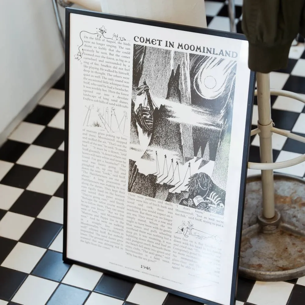 Moomintroll Comet poster blanc La Comète