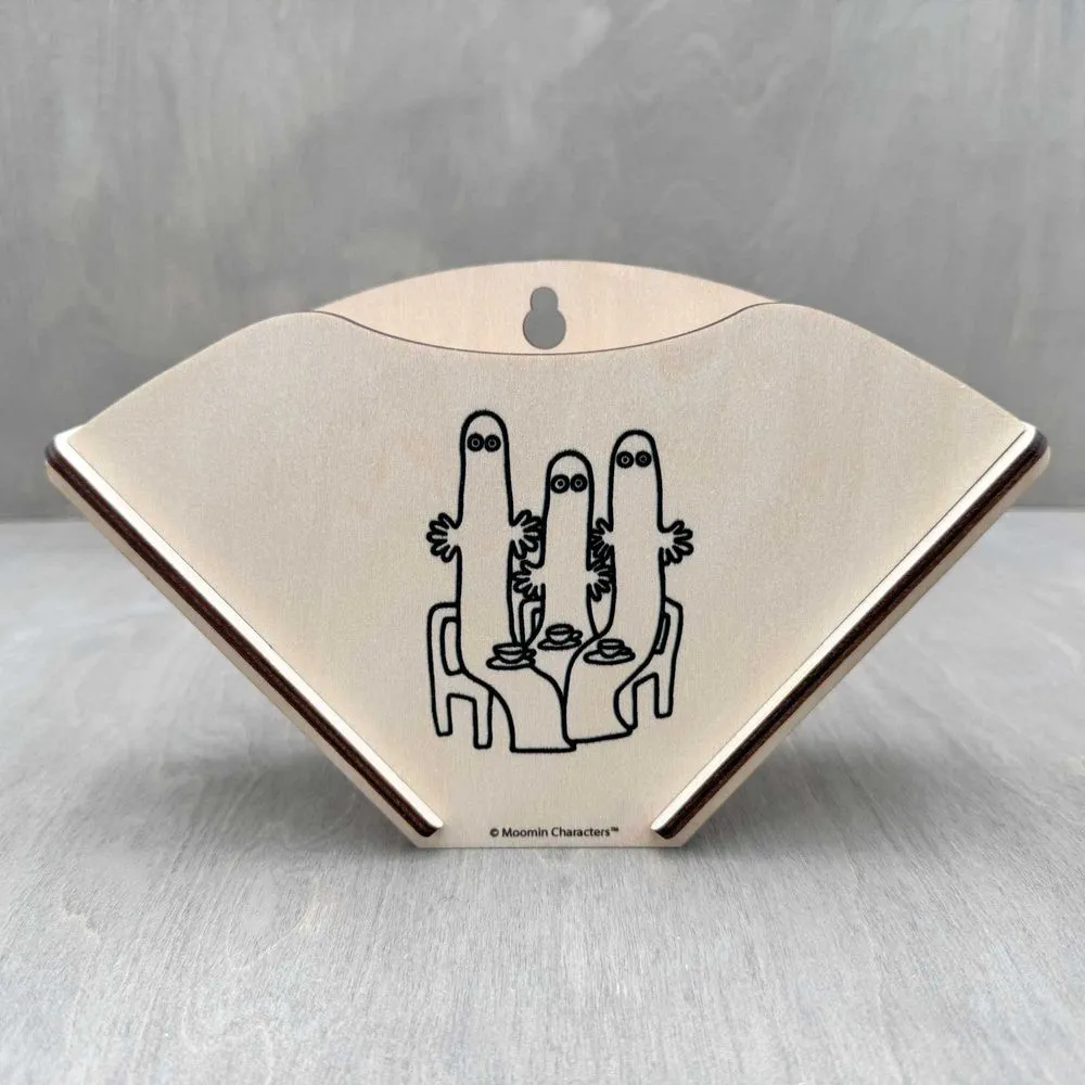 Moomintroll Hattifatteners porte-filtres café bois