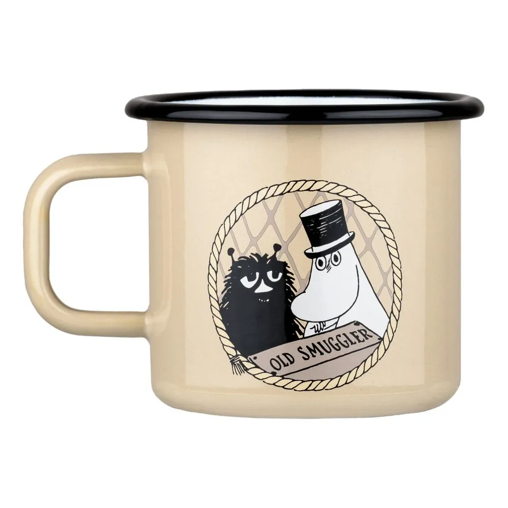 Moomintroll Moominpappa Adventurer mug émail beige 37 cl