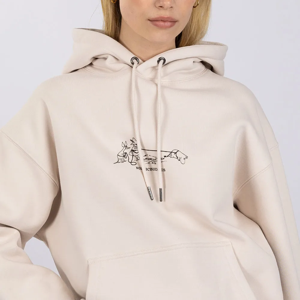 Moomintroll Comet Moomin sweat à capuche beige coton épais