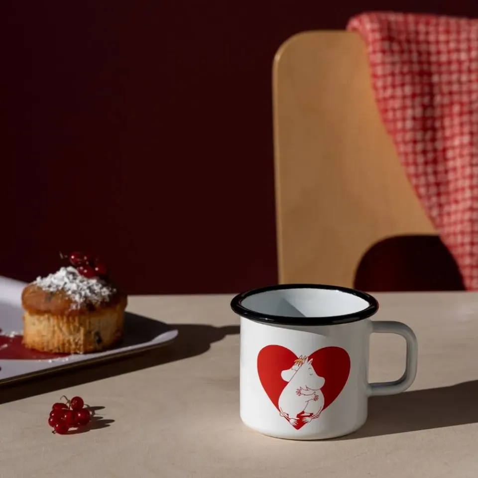 Moomintroll Heart mug émail amour