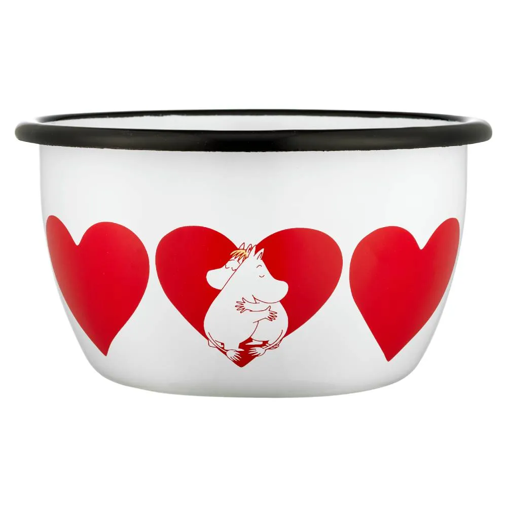 Moomintroll Heart Bol Blanc Émail 6 dl Muurla