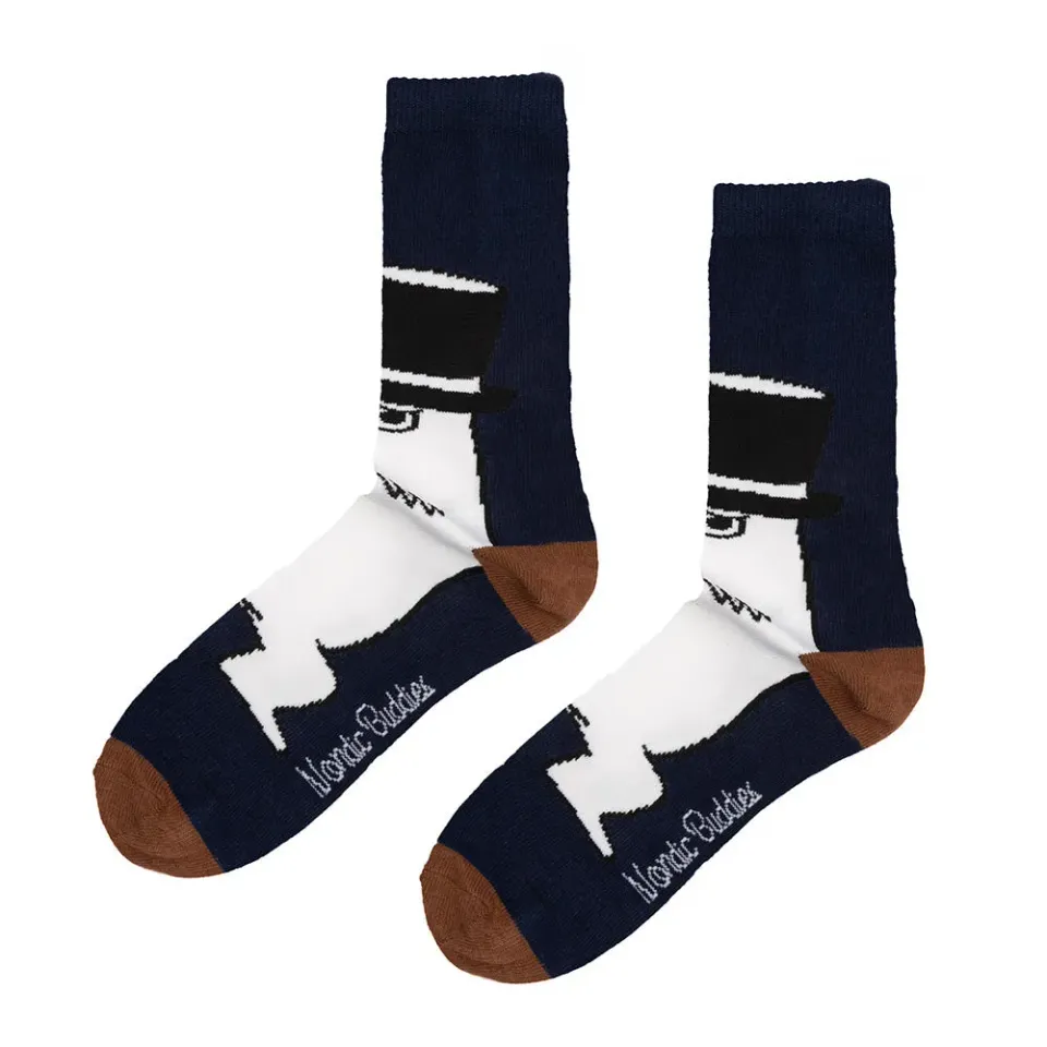Moomintroll Moominpappa chaussettes bleu marine 40-45