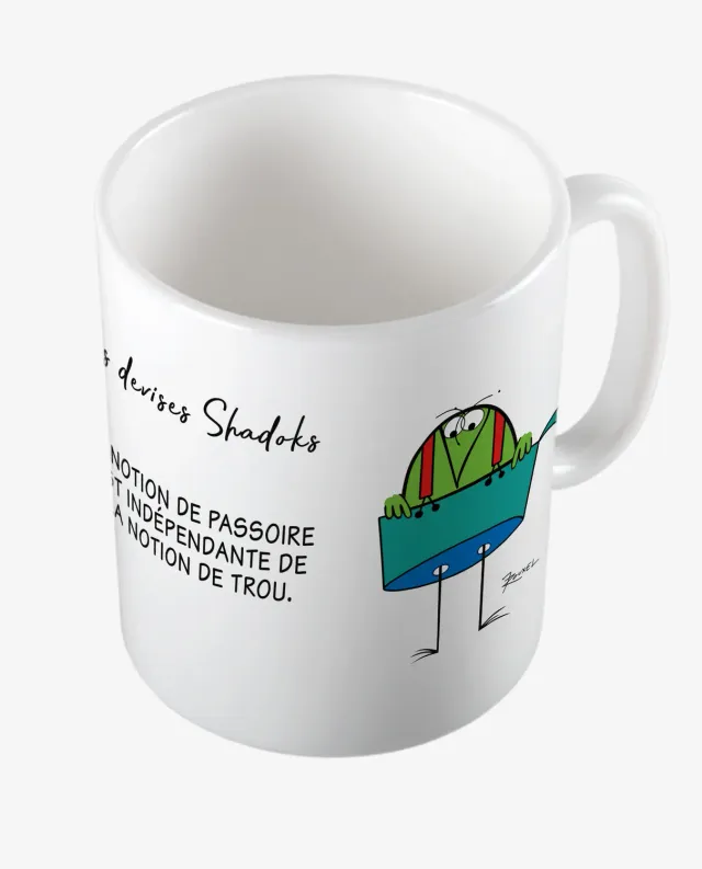 Pixgoodies Les Shadoks La notion de trou mug céramique humour