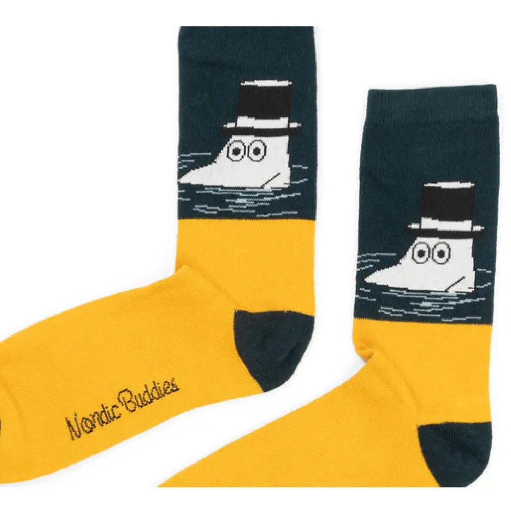 Moomintroll Moominpappa Swimming chaussettes 40-45 jaunes coton