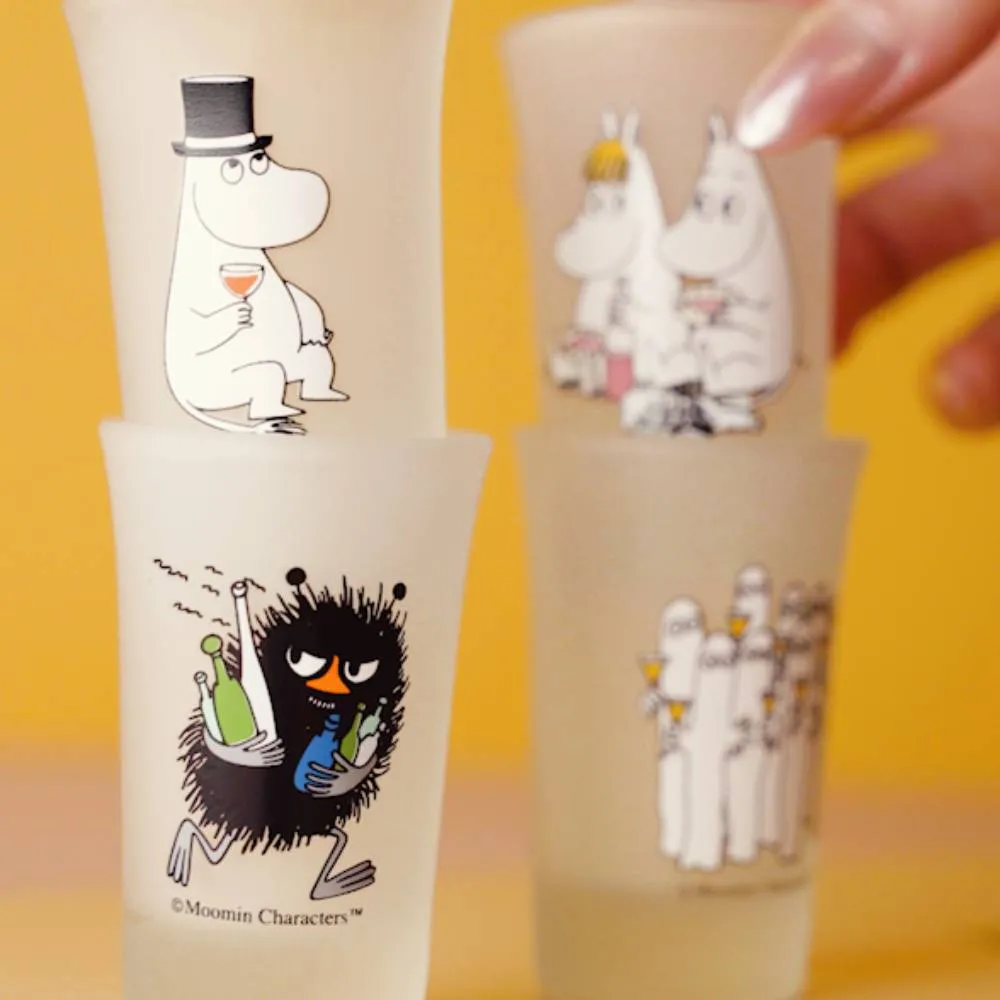 Moomintroll Moominpappa & Stinky verres mini 5cl lot de 2