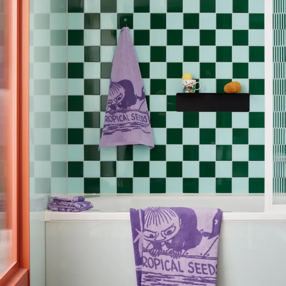 Moomintroll serviette Little My violette coton bio