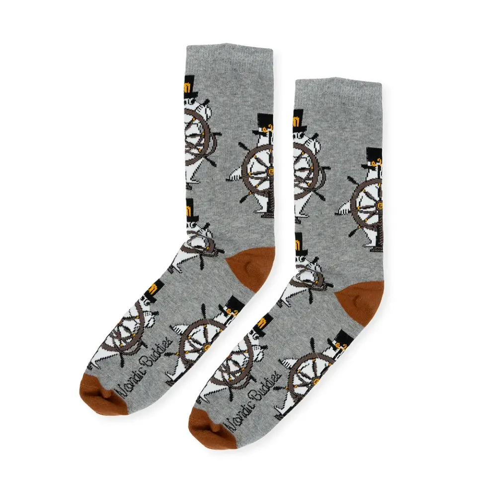 Moomintroll Moominpappa Helm chaussettes gris 40-45