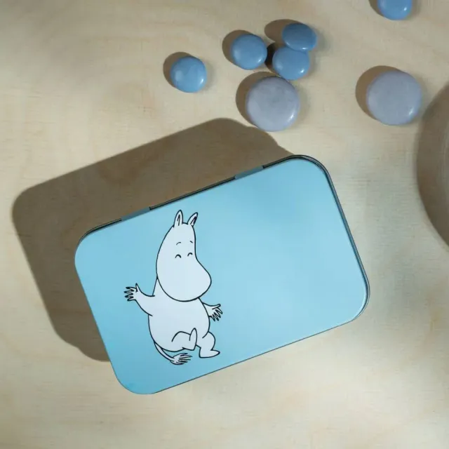 Moomintroll Retro boîte métal bleue 10 cm Muurla
