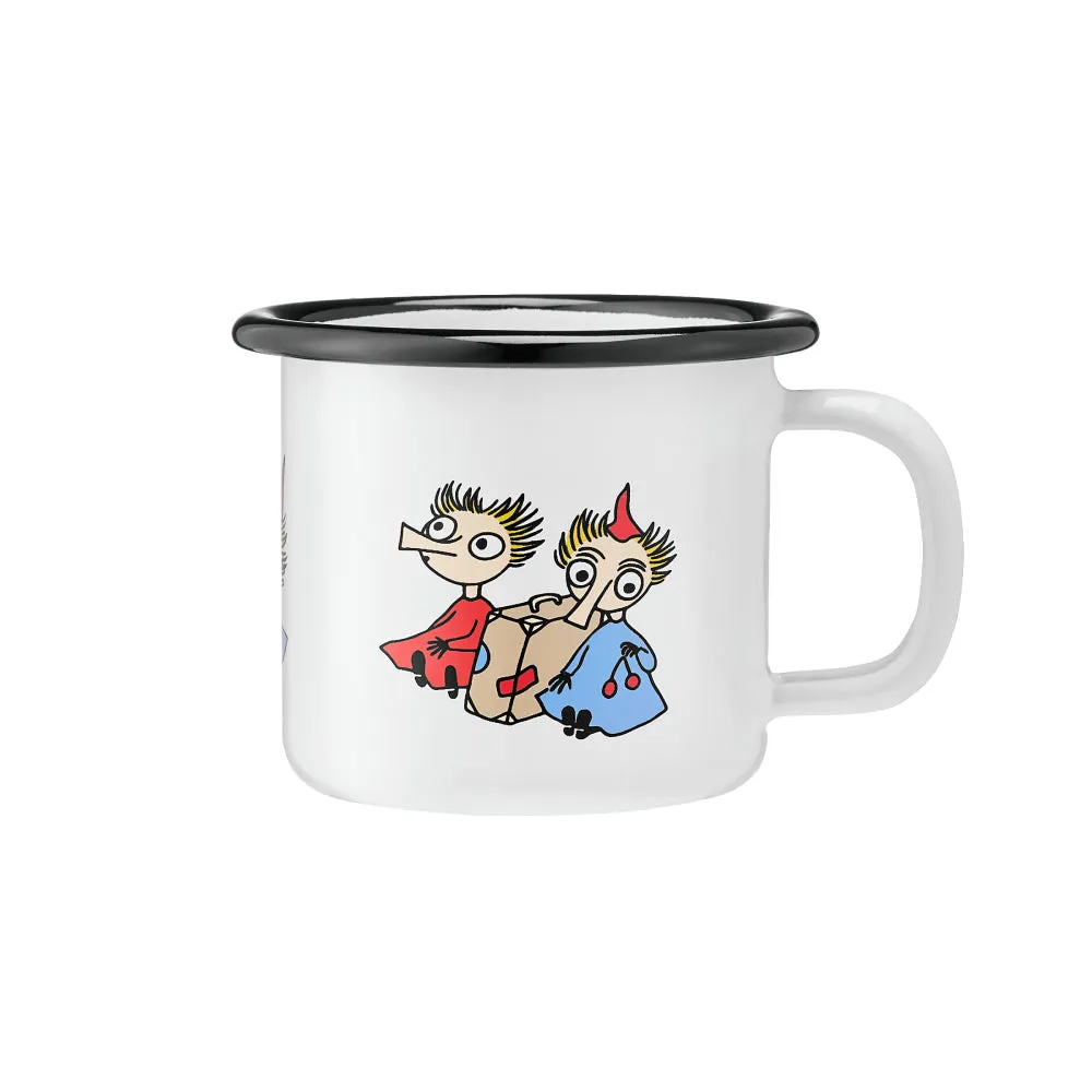 Moomintroll Thingumy & Bob mug émaillé 15 cl blanc