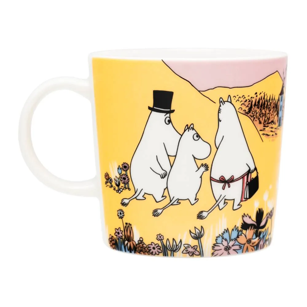 Moomintroll Family Time mug jaune 0,3 L vitroporcelaine